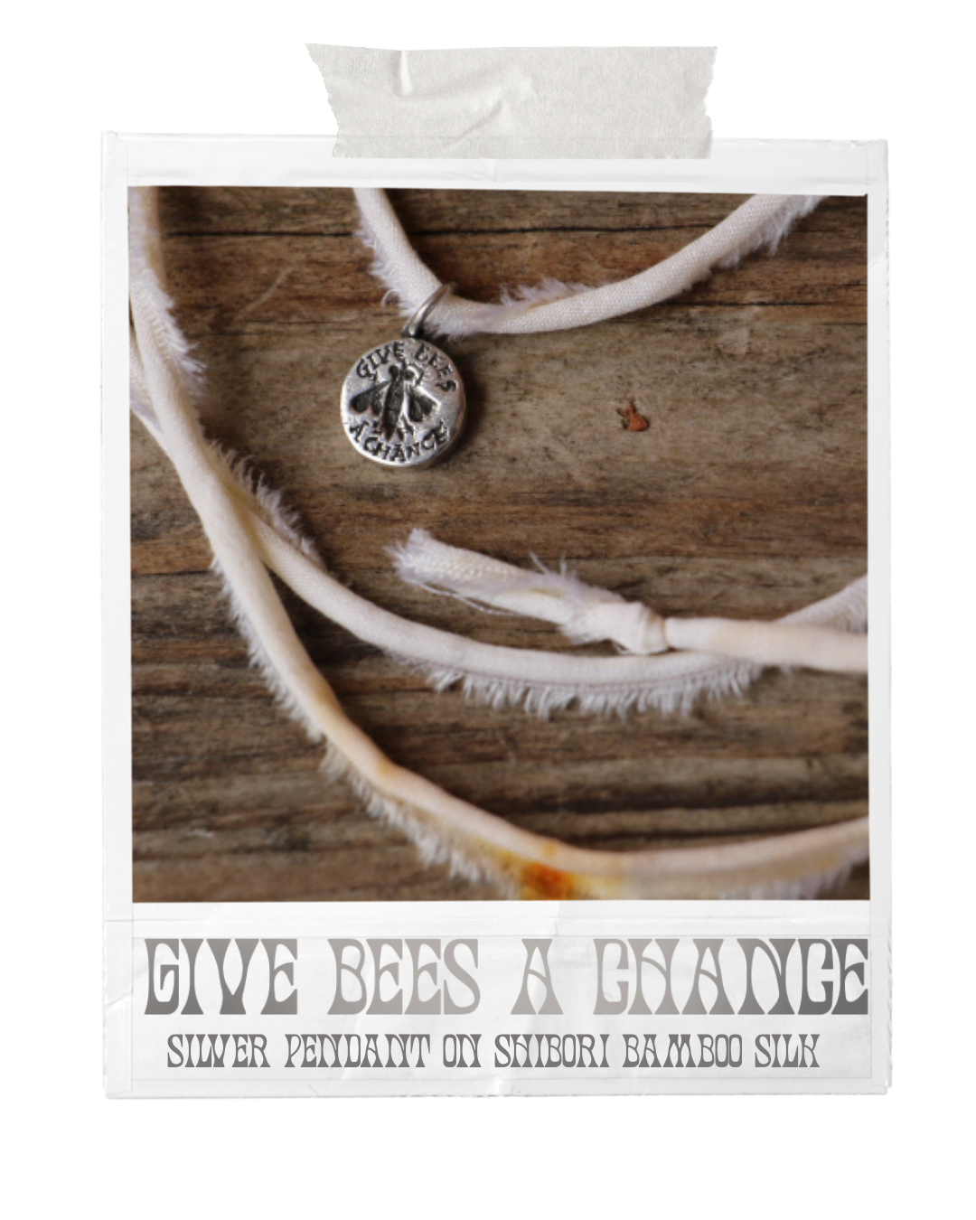 Give Bees A Chance Silver Pendant