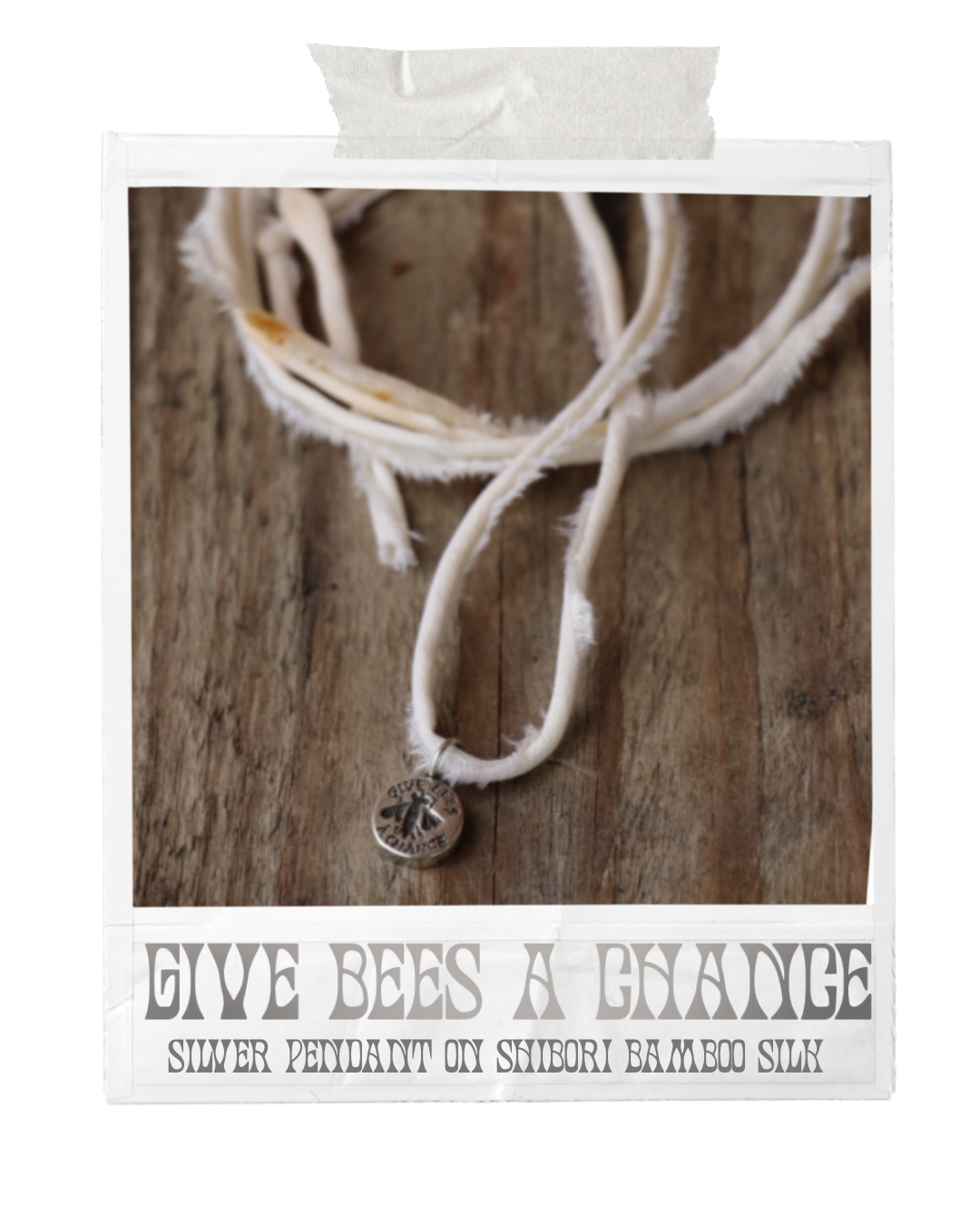 Give Bees A Chance Silver Pendant