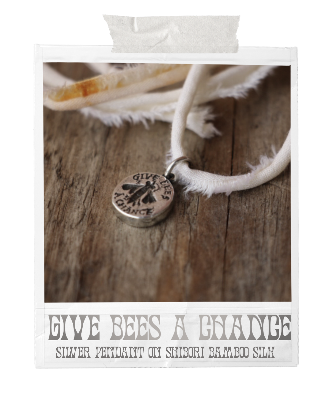 Give Bees A Chance Silver Pendant