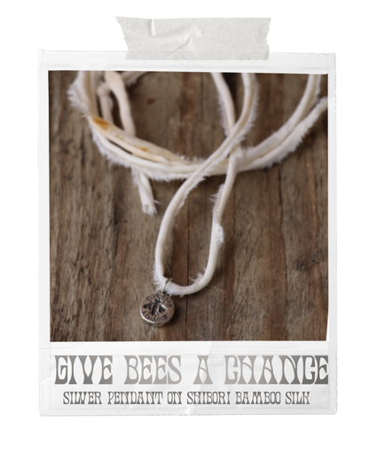 Give Bees A Chance Silver Pendant