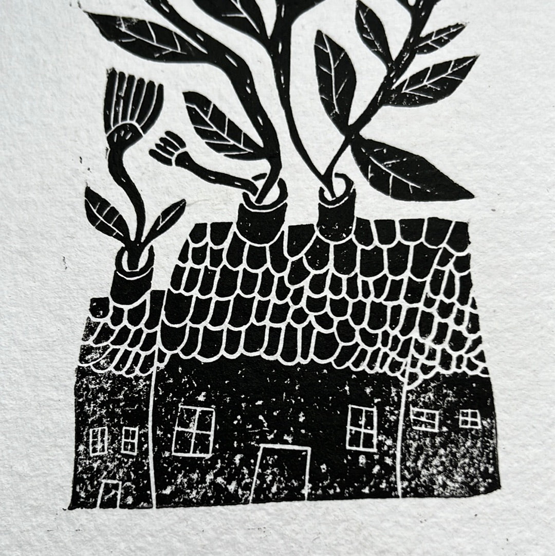 House Plant Linoprint - Rachel Emberton